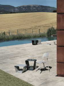 Bontempi pattern outdoor end tables - Luxury Furniture Mercato Interiors